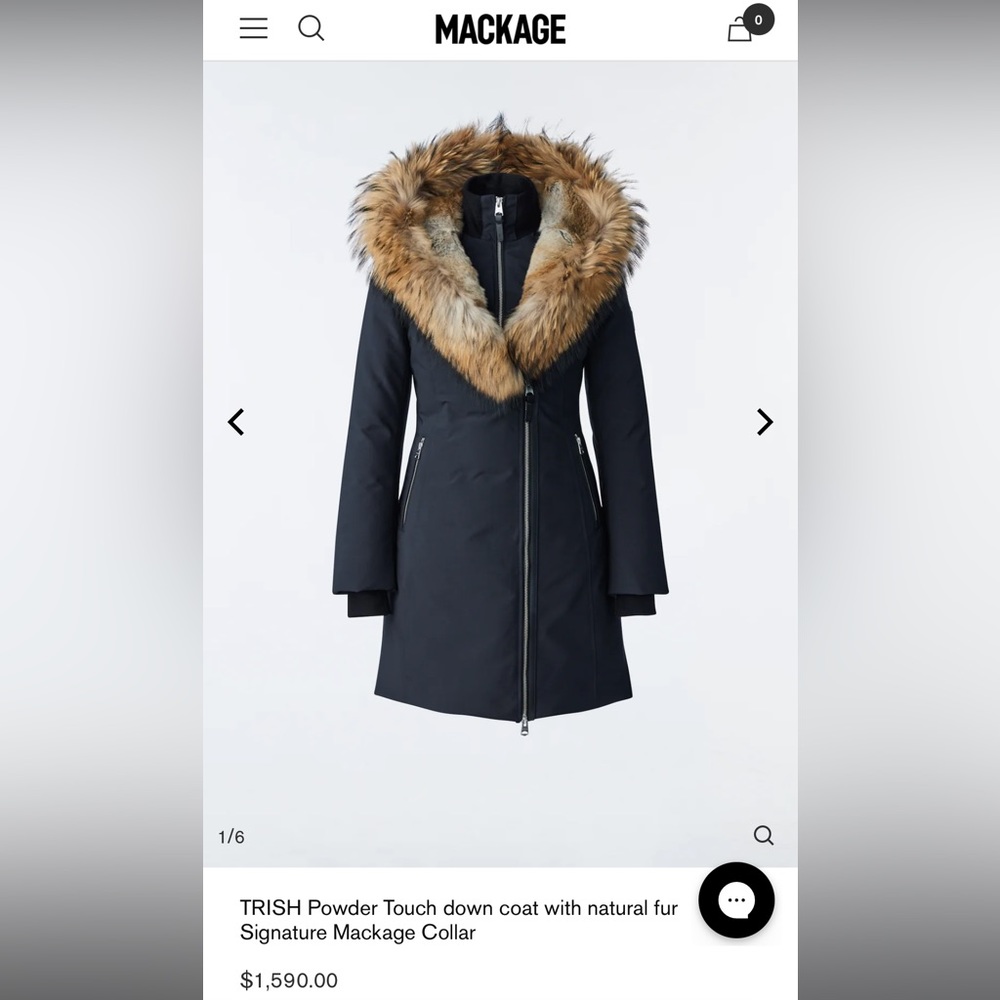 MACKAGE TRISH COAT IN BLACK